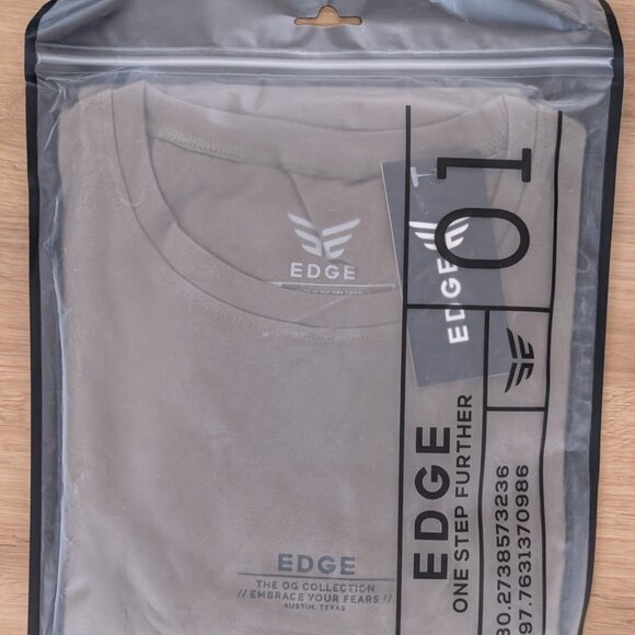 NWT EDGE Originals Military Green Crewneck Tee Shirt XL Cotton Stretch - Picture 7 of 8